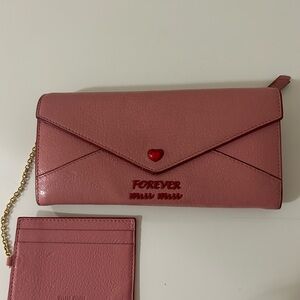 Miumiu Pink Clutch Wallet